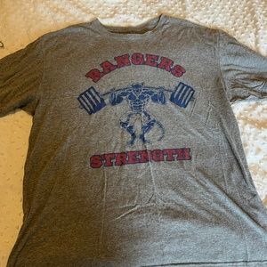 Texas Rangers Strength gray T shirt Large Next Level Apparel